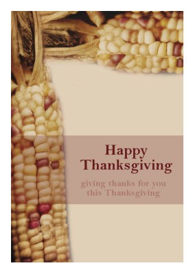 Just Corn Thanksgiving Labels