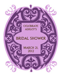 Mannerism Bridal Shower Labels