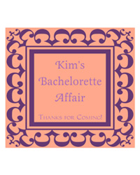 Monarch Bridal Shower Labels