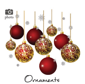 Christmas Ornaments Family Cards