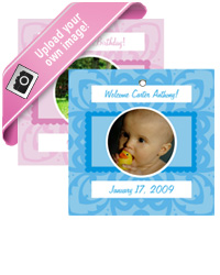 Powder pink Baby Hang Tag