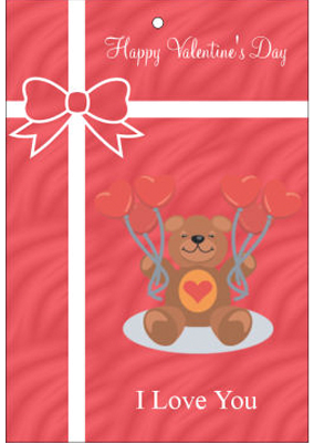 Present Valentine Hang Tag