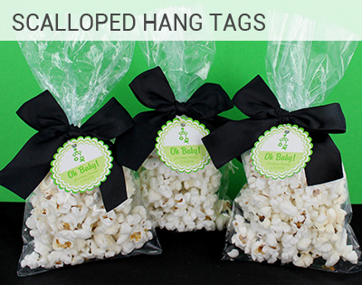 Scalloped Circle Hang Tags