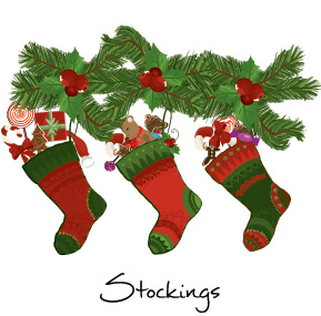 Christmas Stockings Business Holiday Cards