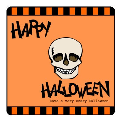 Striped Border Halloween Coasters