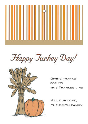 Stripes Thanksgiving Hang Tags