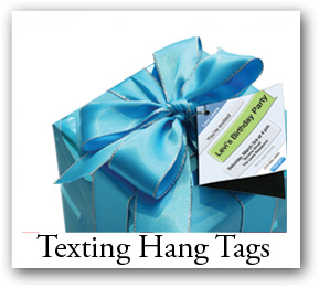 Texting Hang Tags