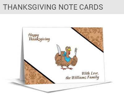 Custom Thanksgiving Note Cards 