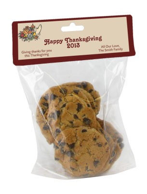 Thick Border Thanksgiving Bag Toppers with bag