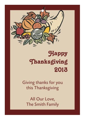 Thick Border Thanksgiving Hang Tags