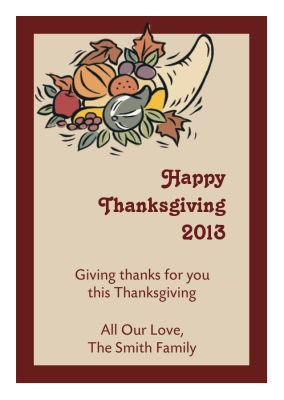 Thick Border Thanksgiving Labels