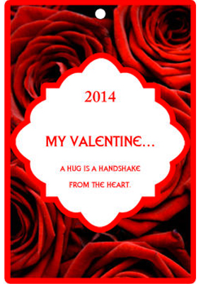 This Hugs For You Valentines Day Hang Tags