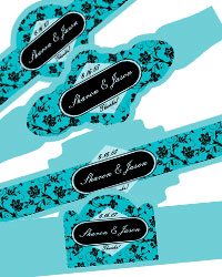 Floral Cigar Band Labels