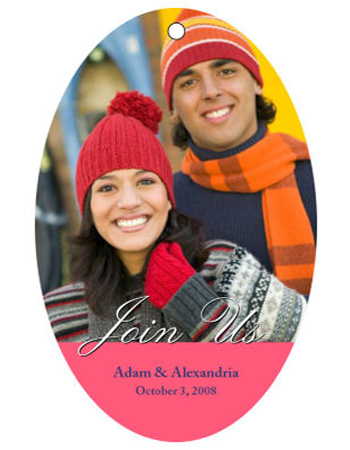 Wedding Photo Hang Tags with Text