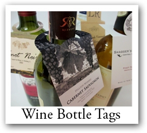 bottle hang tags with photo, custom tags, wedding favor tags, wine tags