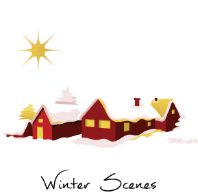 Christmas Winter Scenes Business Holiday Cards