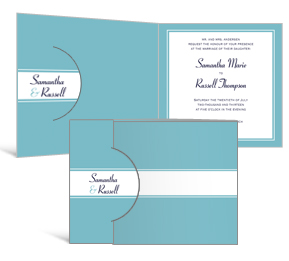 Wedding Folded Invitations 7.25x5.125