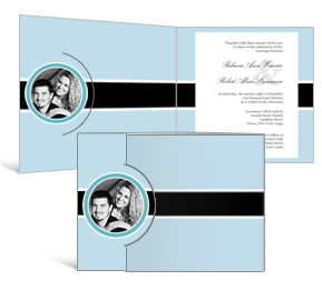 Memorable Wedding Folded Invitations 7.25x5.125