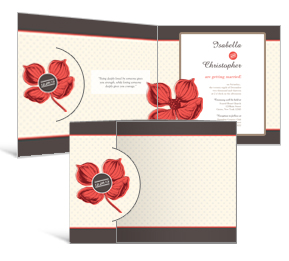 Polka Floral Wedding Stationery