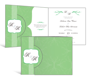 Wave Folded Invitations 7.25x5.125