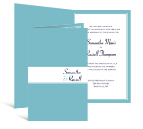 Wedding Custom half-Fold Invitation 5 x 7.875