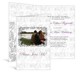 Iron Vine DIY Wedding half-Fold Invitation 5 x 7.875, personalized wedding papers