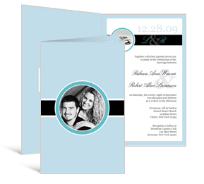 Memorable Custom half folded wedding invitations, DIY invites cards 5 x 7.875