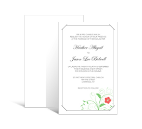 Floral Custom layered wedding invitations, DIY invites cards with vellum