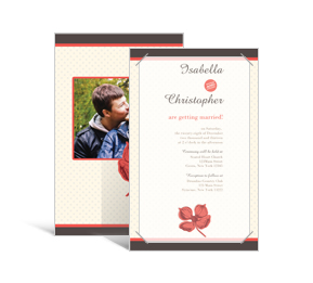 Polka Floral DIY Wedding layered invitations with vellum 5 x 7.875, personalized wedding papers