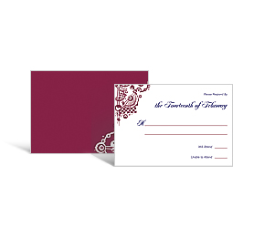 Modern DIY RSVP Cards for a buffet reception 3.5 x 2, personalized wedding buffet rsvp cards