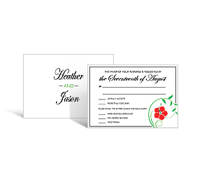 Floral Custom diy unique RSVP Cards for wedding, DIY RSVP Cards