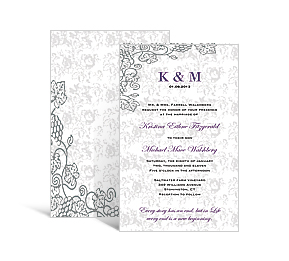 Iron Vine DIY Wedding Tea Length Invitation, personalized wedding kit