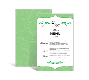  Rectangle Wedding Menu Cards