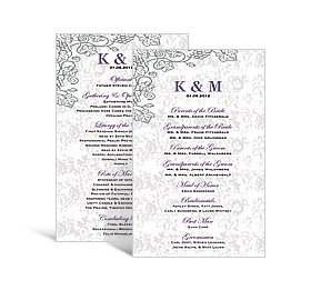 Iron Vine DIY Wedding Wedding Rectangle Programs 5 x 7.875, personalized wedding papers