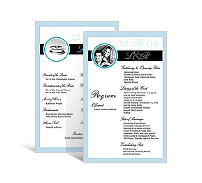 Memorable Custom diy Rectangle program for wedding, DIY Rectangle Programs