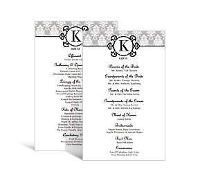 Monogram DIY Wedding Wedding Rectangle Programs 5 x 7.875, personalized wedding papers