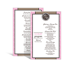 Rococo DIY Wedding Wedding Rectangle Programs 5 x 7.875, personalized wedding papers