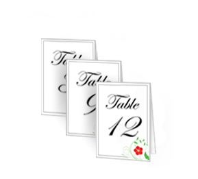 Floral Custom DIY table numbers for wedding, DIY wedding table decor