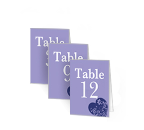 Hearts Custom DIY table numbers for wedding, DIY wedding table decor