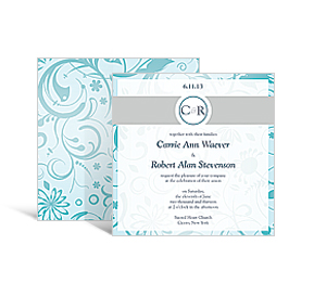 Serenity Square invitations 5.875 x 5.875