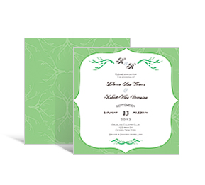 Wave Square invitations 5.875 x 5.875