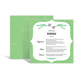  Square Wedding Menu Cards