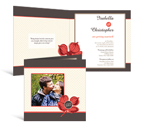 Polka Floral Wedding Stationery