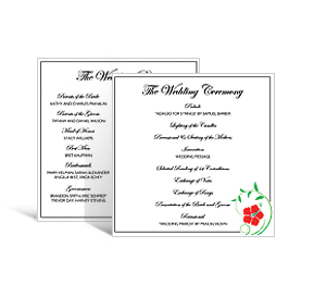 Floral Custom diy square program for wedding, DIY Square Programs