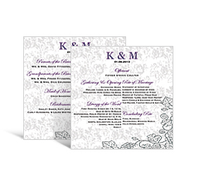 Iron Vine DIY Wedding Wedding Square Programs 5 x 7.875, personalized wedding papers