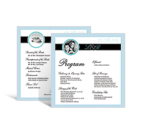 Memorable Custom diy square program for wedding, DIY Square Programs