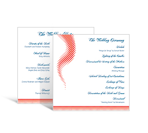 Modern DIY Wedding Wedding Square Programs 5 x 7.875, personalized wedding papers