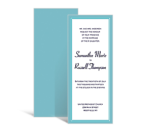 3 5/8"w x 8 7/8"h Tea-Length Invitation Card