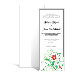  Floral Tea Length Invitation 3.625x8.875