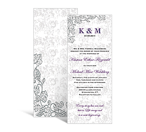 Iron VineDIY Wedding Tea Length Invitation, personalized wedidng kit
